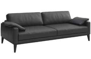 Tmavě &scaron;ed&aacute; tř&iacute;m&iacute;stn&aacute; kožen&aacute; pohovka MESONICA Musso 211 cm