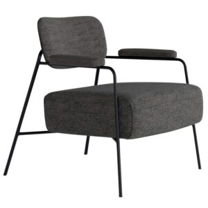 Tmavě &scaron;ed&eacute; čalouněn&eacute; křeslo Somcasa Breda