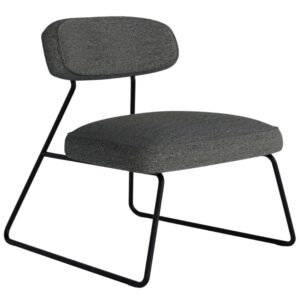 Tmavě &scaron;ed&eacute; čalouněn&eacute; křeslo Somcasa Nicosia