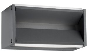 Tmavě &scaron;ed&eacute; kovov&eacute; venkovn&iacute; n&aacute;stěnn&eacute; LED světlo Nova Luce Twin