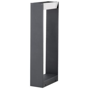 Tmavě &scaron;ed&eacute; kovov&eacute; venkovn&iacute; sloupkov&eacute; LED světlo Nova Luce Twin 60 cm