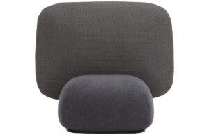 Tmavě &scaron;ed&eacute; l&aacute;tkov&eacute; křeslo Softline Halo