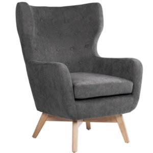 Tmavě &scaron;ed&eacute; l&aacute;tkov&eacute; křeslo Somcasa Lisboa