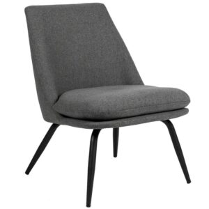 Tmavě &scaron;ed&eacute; l&aacute;tkov&eacute; křeslo Somcasa Roma