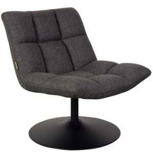 Tmavě &scaron;ed&eacute; l&aacute;tkov&eacute; otočn&eacute; křeslo DUTCHBONE Bar