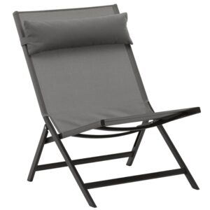 Tmavě &scaron;ed&eacute; zahradn&iacute; skl&aacute;dac&iacute; křeslo Kave Home Canutells