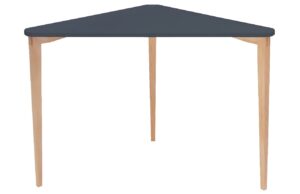 Tmavě &scaron;ed&yacute; lakovan&yacute; rohov&yacute; pracovn&iacute; stůl RAGABA NAJA 114 x 61 cm