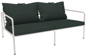 Tmavě zelen&aacute; čalouněn&aacute; zahradn&iacute; dvoum&iacute;stn&aacute; pohovka HOUE Avon 159 cm
