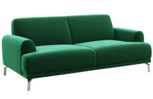 Tmavě zelen&aacute; dvoum&iacute;stn&aacute; sametov&aacute; pohovka MESONICA Puzo 170 cm