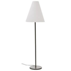 Tmavě zelen&aacute; kovov&aacute; stojac&iacute; lampa Kave Home Navat 160 cm