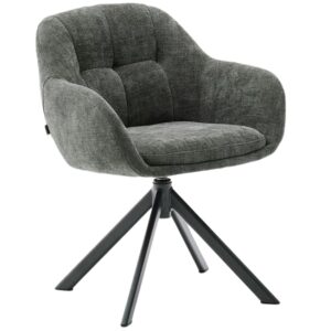 Tmavě zelen&aacute; otočn&aacute; židle Kave Home Dorina