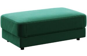 Tmavě zelen&aacute; sametov&aacute; podnožka DEVICHY Laure  60 x 112 cm