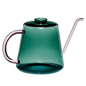 Tmavě zelen&aacute; skleněn&aacute; konev na zal&eacute;v&aacute;n&iacute; H&uuml;bsch Flora 1 l