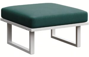 Tmavě zelen&aacute; zahradn&iacute; podnožka MESONICA Soledo s b&iacute;lou podnož&iacute;