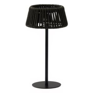 Tmavě zelen&aacute; zahradn&iacute; sol&aacute;rn&iacute; LED lampa Kave Home Aldet
