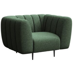 Tmavě zelen&eacute; čalouněn&eacute; křeslo Ghado Shel