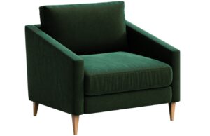 Tmavě zelen&eacute; sametov&eacute; křeslo Ame Yens Karoto