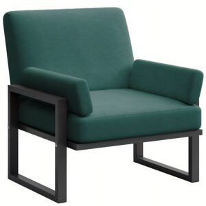 Tmavě zelen&eacute; zahradn&iacute; křeslo MESONICA Soledo s antracitovou podnož&iacute;