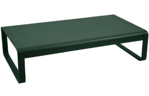 Tmavě zelen&yacute; hlin&iacute;kov&yacute; zahradn&iacute; konferenčn&iacute; stolek Fermob Bellevie 138 x 80 cm