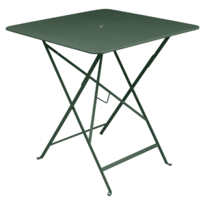 Tmavě zelen&yacute; kovov&yacute; skl&aacute;dac&iacute; stůl Fermob Bistro 71 x 71 cm