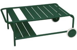 Tmavě zelen&yacute; kovov&yacute; zahradn&iacute; konferenčn&iacute; stolek Fermob Luxembourg 105 x 72 cm