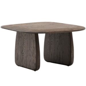 Tmav&yacute; dubov&yacute; odkl&aacute;dac&iacute; stolek Kave Home Pirita 71 x 70 cm