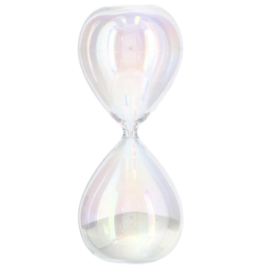 Transparentn&iacute; skleněn&eacute; stoln&iacute; přes&yacute;pac&iacute; hodiny Kronos Bizzotto 19