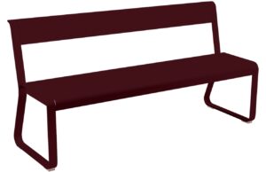 Tře&scaron;ňově červen&aacute; kovov&aacute; lavice s opěrkou Fermob Bellevie 161 cm
