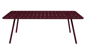 Tře&scaron;ňově červen&yacute; kovov&yacute; stůl Fermob Luxembourg 207 x 100 cm