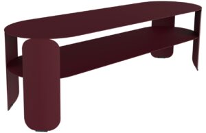 Tře&scaron;ňově červen&yacute; kovov&yacute; zahradn&iacute; konferenčn&iacute; stolek Fermob Bebop 120 x 40 cm