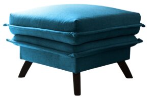 Tyrkysově modr&aacute; čalouněn&aacute; podnožka Miuform Charming Charlie 60 x 60 cm