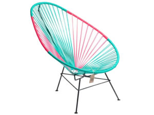 Tyrkysovo růžov&eacute; zahradn&iacute; křeslo Acapulco