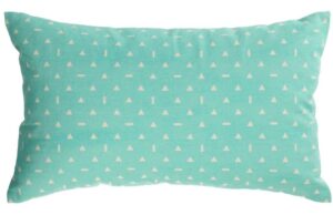 Tyrkysov&yacute; bavlněn&yacute; povlak na pol&scaron;t&aacute;ř Kave Home Zale 30 x 50 cm