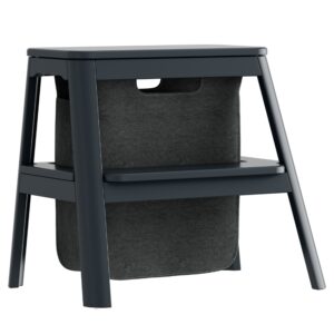 Umage Antracitově &scaron;ed&aacute; dřevěn&aacute; stolička Step It Up 48 cm