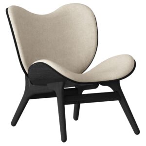 Umage Čern&eacute; dubov&eacute; křeslo A Conversation Piece s b&iacute;l&yacute;m čalouněn&iacute;m