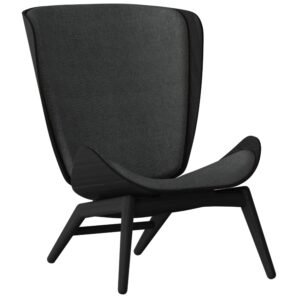 Umage Čern&eacute; dubov&eacute; křeslo The Reader s &scaron;ed&yacute;m čalouněn&iacute;m