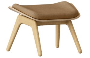 Umage Dubov&aacute; podnožka The Reader s hněd&yacute;m čalouněn&iacute;m 60 x 46 cm