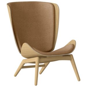 Umage Dubov&eacute; křeslo The Reader s hněd&yacute;m čalouněn&iacute;m