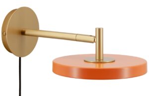 Umage Oranžov&eacute; kovov&eacute; n&aacute;stěnn&eacute; LED světlo Asteria Short