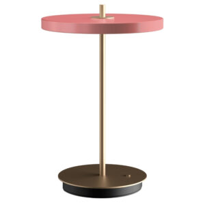 Umage Růžovo-zlat&aacute; kovov&aacute; stoln&iacute; nab&iacute;jec&iacute; LED lampa Asteria