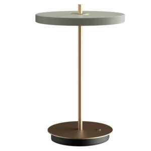 Umage Světle zeleno-zlat&aacute; kovov&aacute; stoln&iacute; nab&iacute;jec&iacute; LED lampa Asteria