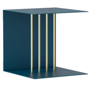 Umage Tmavě modr&aacute; kovov&aacute; police Teaser 30 x 30 cm