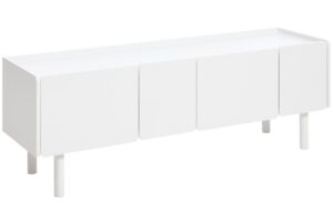 Unique Furniture B&iacute;l&yacute; lakovan&yacute; TV stolek Bera 160 cm