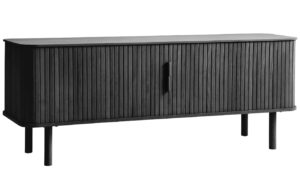 Unique Furniture Čern&yacute; dubov&yacute; TV stolek Cavo 160 x 40 cm
