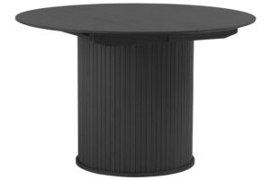 Unique Furniture Čern&yacute; dubov&yacute; rozkl&aacute;dac&iacute; j&iacute;deln&iacute; stůl Nola 120/167 x 120 cm