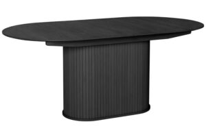 Unique Furniture Čern&yacute; dubov&yacute; rozkl&aacute;dac&iacute; j&iacute;deln&iacute; stůl Nola 180/230 x 95 cm