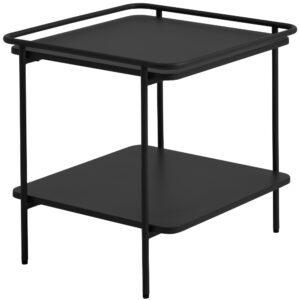 Unique Furniture Čern&yacute; kovov&yacute; odkl&aacute;dac&iacute; stolek Yuba 45 x 45 cm