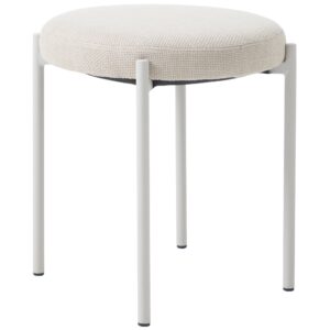 Unique Furniture Kr&eacute;mově b&iacute;l&aacute; čalouněn&aacute; stolička Pelican 48 cm