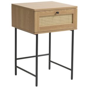 Unique Furniture Odkl&aacute;dac&iacute; stolek Pensacola 45 x 45 cm s dubov&yacute;m dekorem