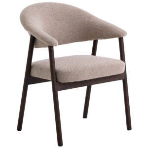 Unique Furniture P&iacute;skově hněd&aacute; j&iacute;deln&iacute; židle Elk s tmavou dubovou podnož&iacute;